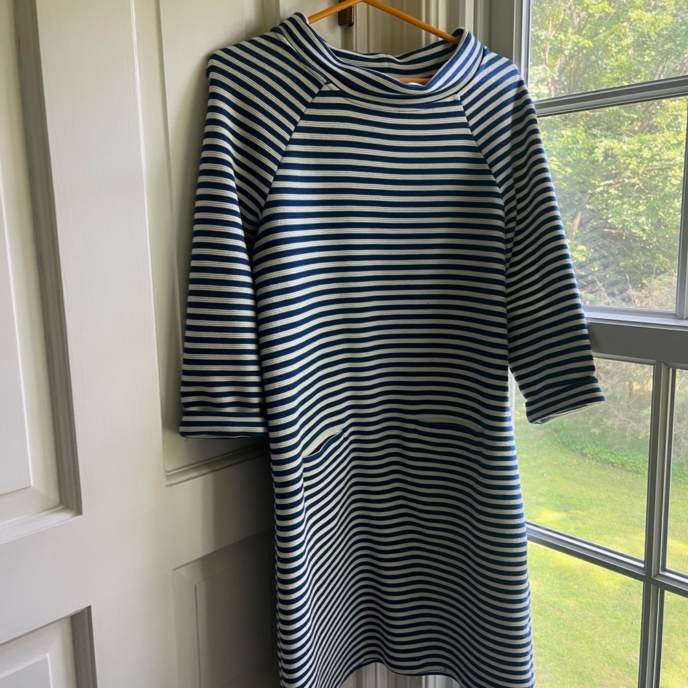 Boden Royal Blue and White Dress